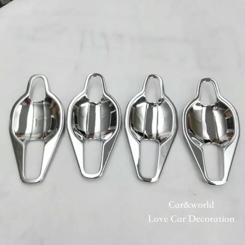 door bowl Аксессуары для Mitsubishi Outlander дверная ручка Чаша Крышка отделка хромированные детали из АБС Стайлинг автомобиля - Цвет: door bowl