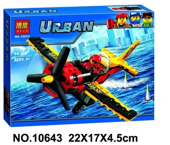 

Bela 10643 City Series Race Plane Spinning Propeller Building Block 94pcs Bricks Toys