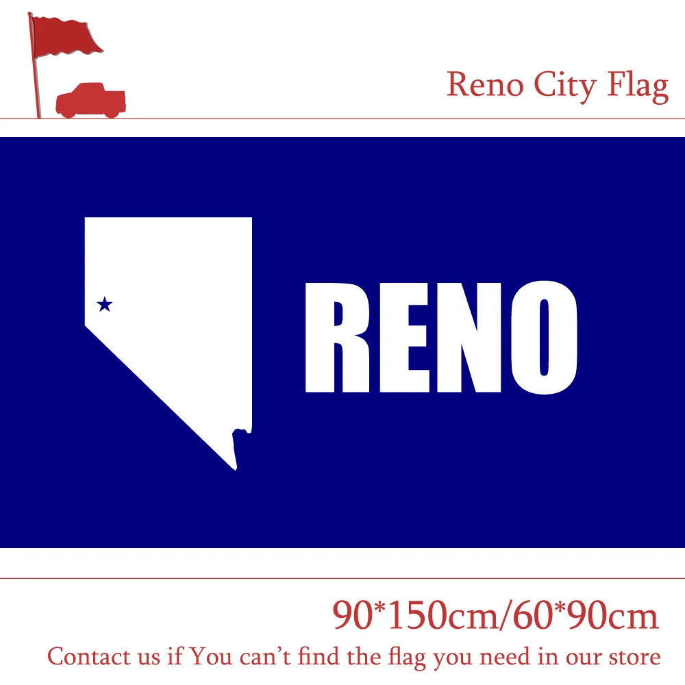 

Free shipping Reno City Flag US Nevada 90*150cm 60*90cm Flag Custom 3x5ft High-quality Outdoor Banners