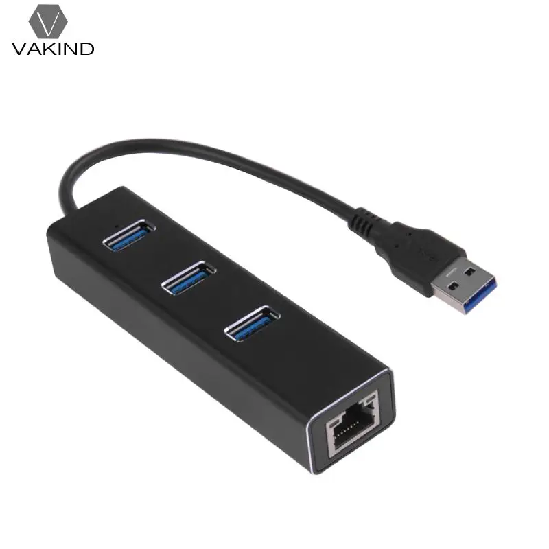 3 Порты и разъёмы USB 3,0 концентратор Splitter к RJ45 Gigabit Ethernet LAN проводной сетевой адаптер для Mac Windows Поддержка 1000 Мбит/с ethernet