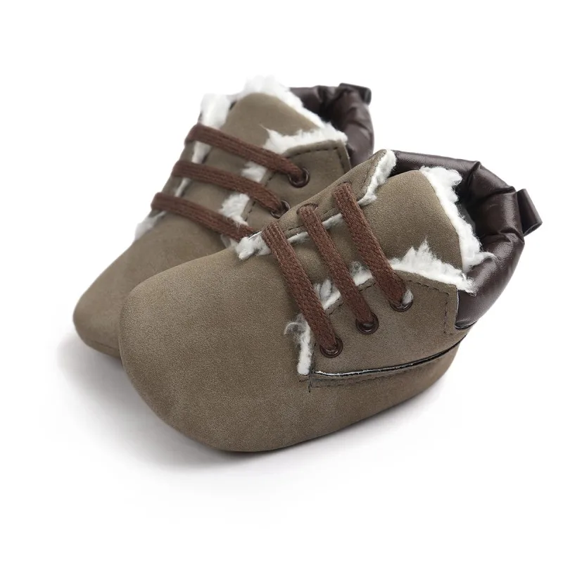 Г. Kacakid/зимние теплые одноцветные удобные нескользящие ботинки на мягкой подошве для новорожденных, классический галстук-ап, Y6