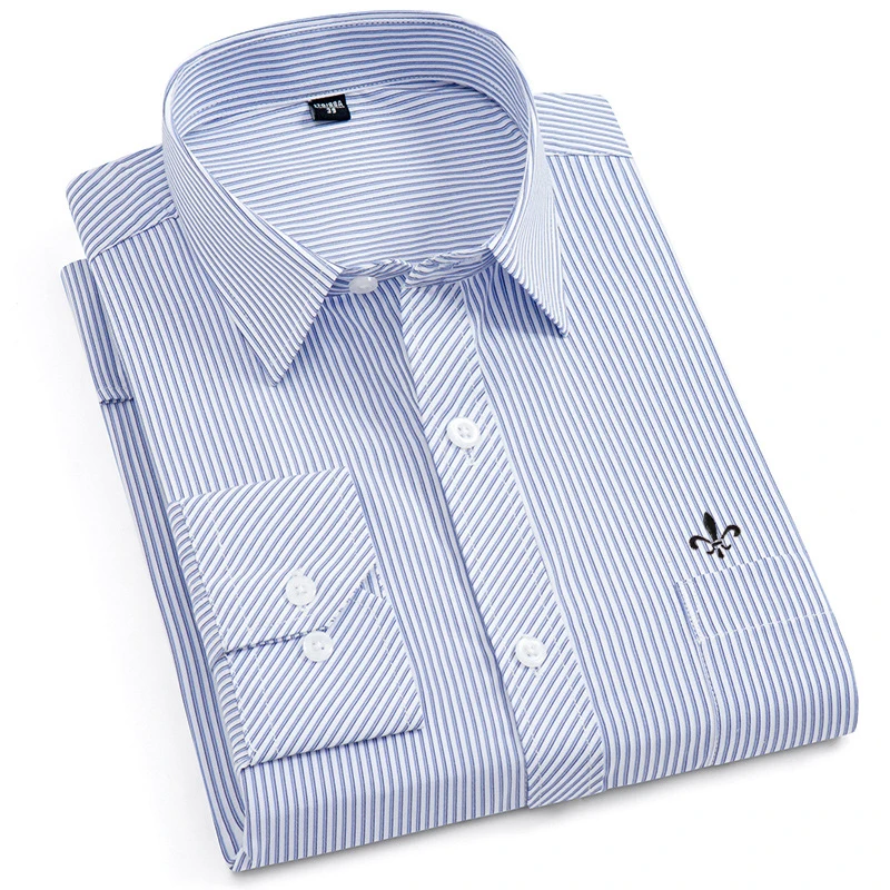 Dudalina, мужская полосатая рубашка, брендовая одежда, с карманами, мужская рубашка с длинным рукавом,, летняя, тонкая, Повседневная рубашка, мужская одежда