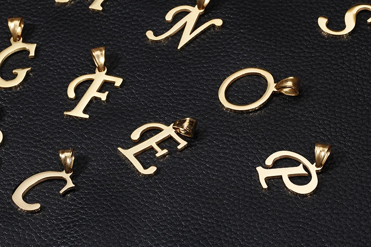 Kalen, унисекс, 26 прописных букв, ожерелье для женщин, нержавеющая сталь, эфиопское золото, буква Е, подвеска с цепочкой, дешевое ожерелье, ювелирное изделие