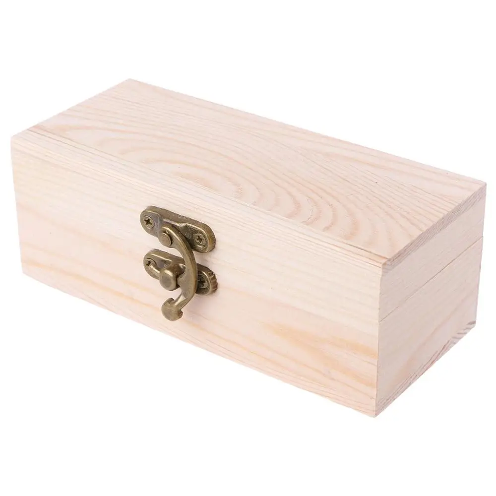 1 шт. прямоугольная деревянная откидная коробка чехол для хранения ювелирных изделий Crfats разное Органайзер свадебный стол Подарочная коробка 2 цвета C42 - Цвет: Light Color