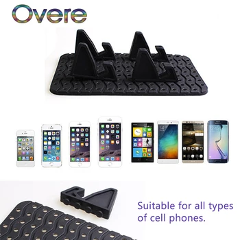 

Overe 1Set Car parking card Phone stand Auto Non-slip mat For Hyundai Solaris I30 creta IX25 Suzuki Swift SX4 Lada Vesta Granta