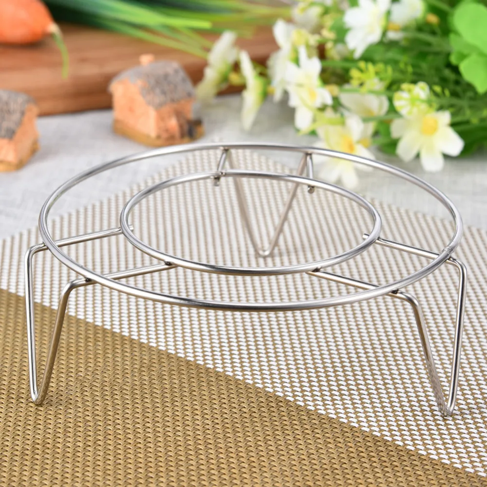 4 Size Stainless Steel Steamer Rack Multi-Purpose Steam Tray Insert Stock Pot Steaming Tray Stand Kitchen Cookware