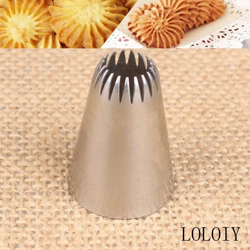 

Star Shape Stainless Steel Cookies Mold Piping Nozzles Icing Baking Cake Decorating Pastry Tip LOLOIY Dropshipping