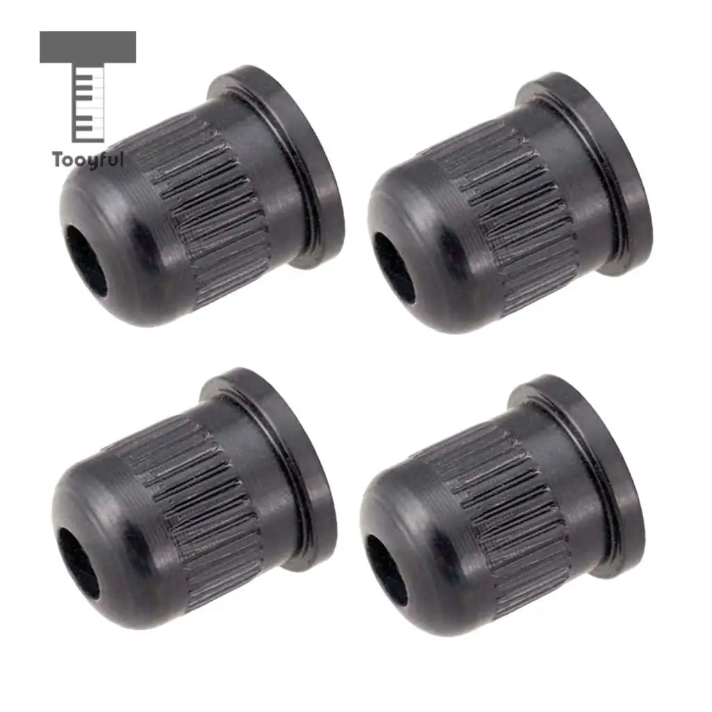 Tooyful 4 Pcs Electric Bass Guitar String Mounting Ferrules Bushing for Thru Body