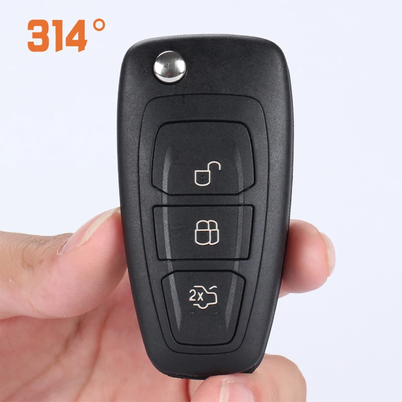 

3 Button Black Car Remote Control Folding Key Shell Replacement Shell Suit For New Ford Focus / Mondeo Winning Car Key Shell