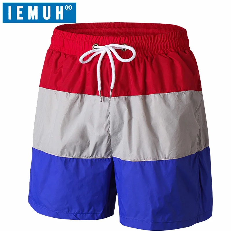 

IEMUH Brand Quick Dry Mens Swim Shorts Summer Men Board Shorts Sport Surf Beach Shorts for Men Athletic Running Gym Short Men