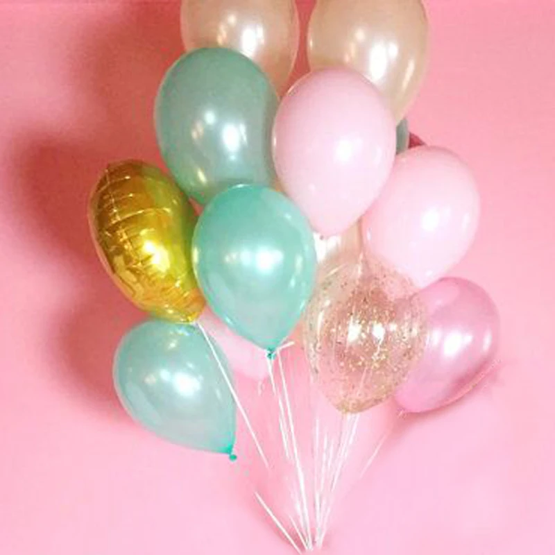 13 шт./лот 18 дюймов розовые круглые воздушные шары из фольги Розовый Белый 12 дюймов латексный шар для свадьбы детский душ День рождения украшения