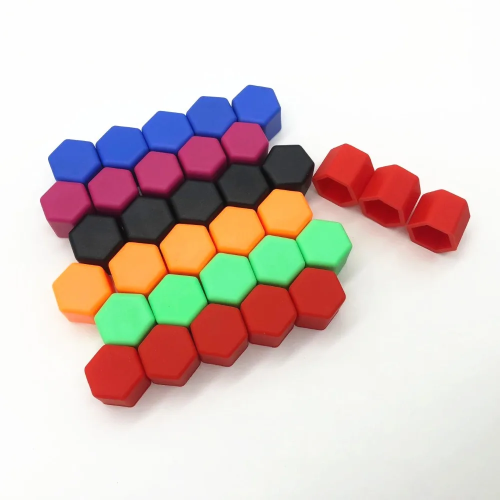 Silicone Car Wheel Hub Screw Cover Nut Caps Bolt Rims Protection For