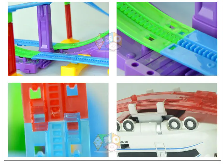 Горячая 3D праздничные подарки Быстрый поезд трек горки игрушка электрический вагон для образования собранные игрушки Детский подарок