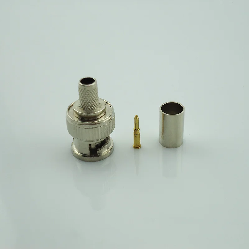 

10Pcs 3 In 1 CCTV Camera Coupler Crimp Connector Bnc Male Bnc Connector To Coax Rg59 Cable CCTV Accessories
