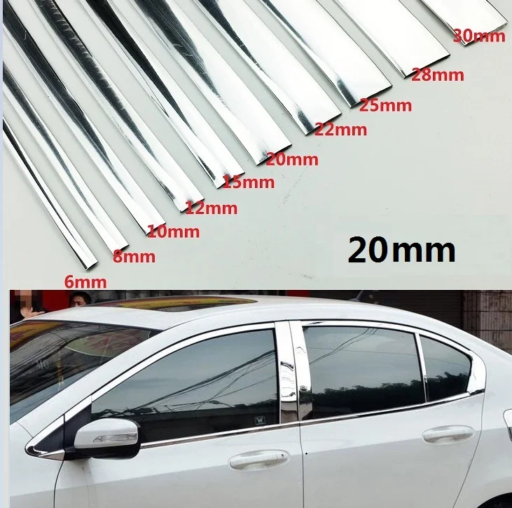 Self Adhesive Silver Chrome Faux Leather Trim