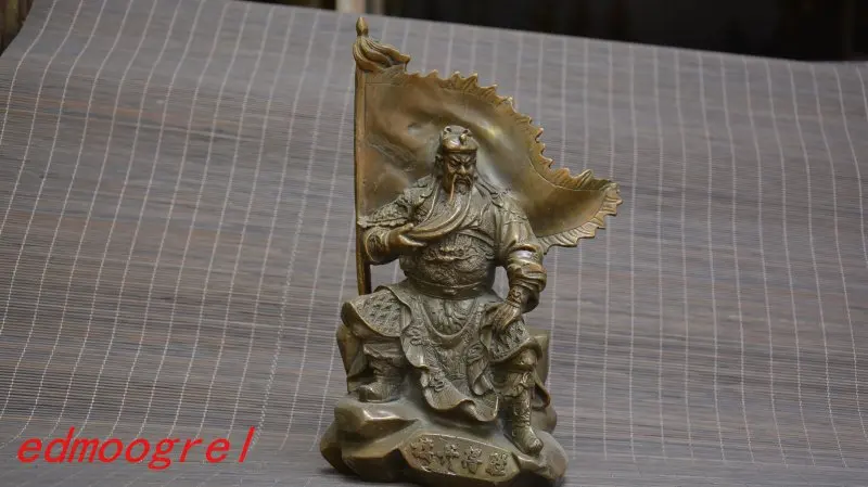 Очень редкая старая китайская медная статуя Guan Gong бесплатная доставка | Дом и сад