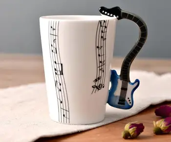 

High Quality Ceramic Mug 60pcs/lot Music Cup Creative Mug Tea Cup Coffee Cup Great Gift Free Shipping SN1317