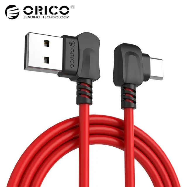 ORICO прямоугольный изгиба для USB TYPE C телефоны зарядка через usb кабель для samsung Galaxy S8 Note 8, OnePlus 2, для Xiaomi 4C USB-C