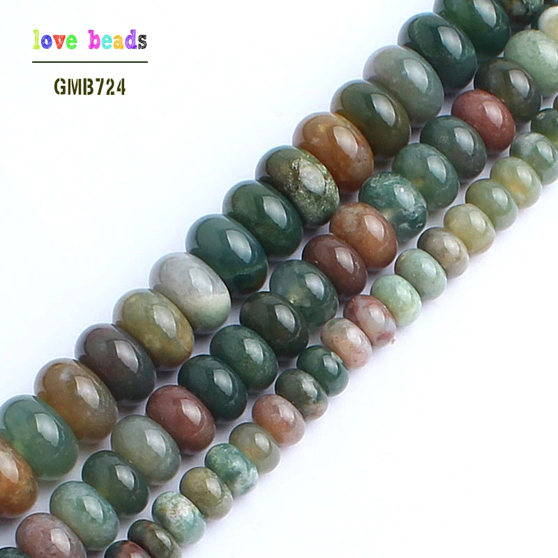 

Natural Stone Beads India Agates Stone Rondelle Beads For Jewelry Making 15.5inch 6/8/10mm Spacer Beads Drop Free Shipping