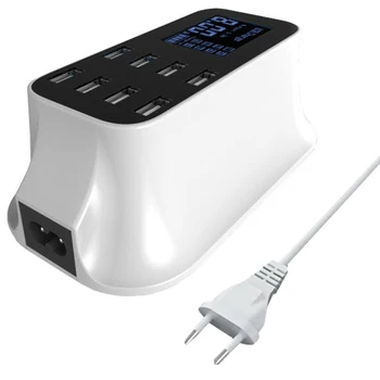 

40W 8-Port Portable USB Hub Fast Charger Power Adapter with Smart IC Auto Detect Tech EU Plug