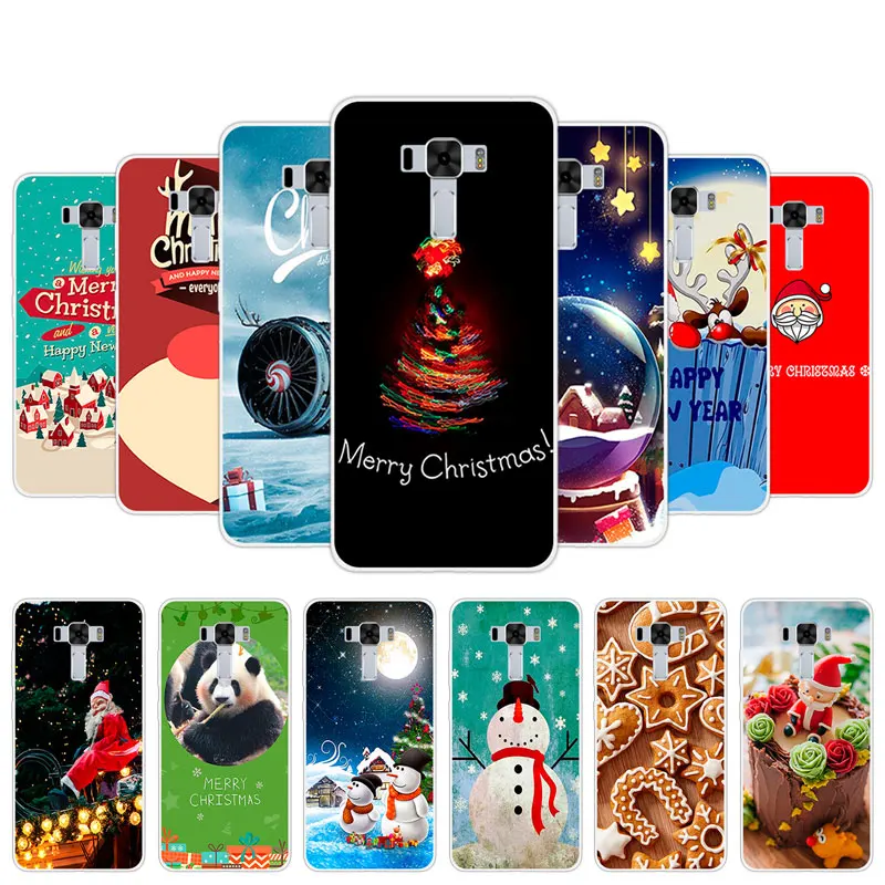 

for Asus Zenfone 3 Laser ZC551KL Christmas Day Cover Soft TPU Silicon Fundas Coque For Asus ZC 551KL Capa ZC551 KL Phone Cases