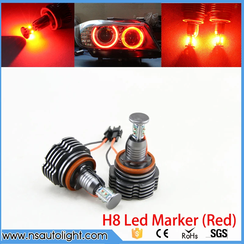 2Pcs H8 40W LED Marker Angel Eyes RED HID Xenon Bulb For BMW E60 E61 E63 E64 E70 X5 E71 X6 E82 E87 E89 E90 E91 E92 2Pcs H8 40W LED Marker Angel Eyes RED HID Xenon Bulb For BMW E60 E61 E63 E64 E70 X5 E71 X6 E82 E87 E89 E90 E91 E92