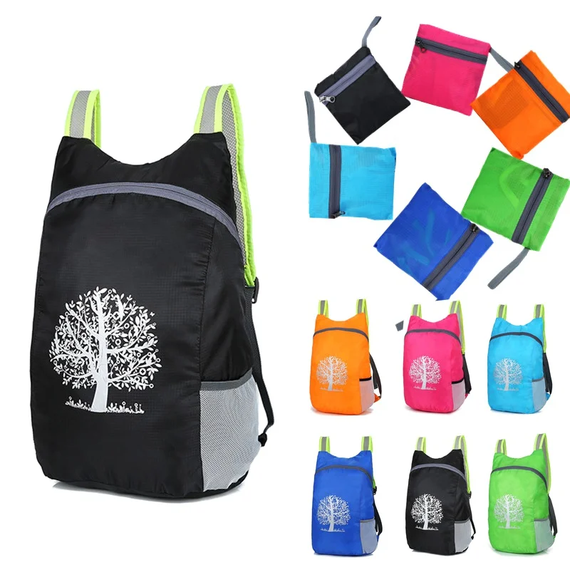 دائم للماء للطي كيس التسلق في الهواء الطلق Packable خفيفة الوزن سفر التنزه حقيبة محمولة Daypack حقيبة