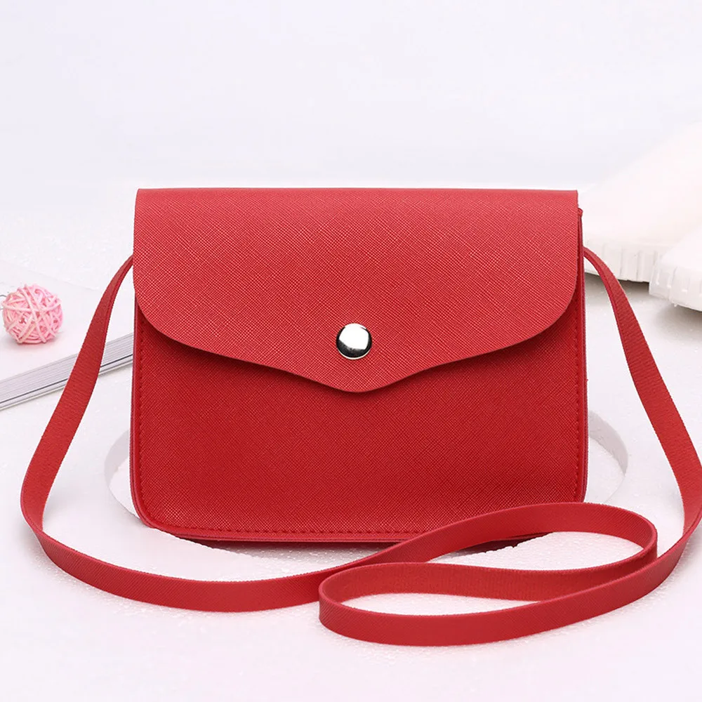 Fashion bags for women Solid Messenger Bag Female Leather Shoulder Bag Crossbody Bag for Girls Women's Handbag bolsa feminina