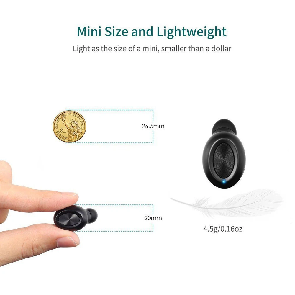 X17 Magnetic Charging Headphone Mini Hands Free Car Earphones Wireless Bluetooth V4.2 Headset In Ear Sport  Earpieces For iPhone (7)