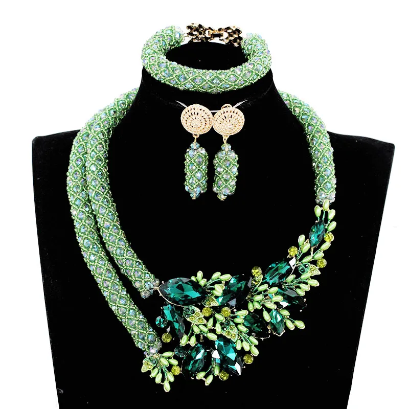 Amazing teal green Fashion African Jewelry african costume jewelry set