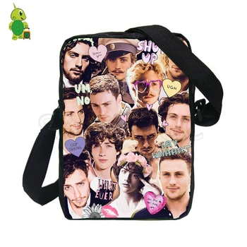 

Popular Star Aaron Taylor Johnson Overlay Mini Messenger Bag Women Men Handbags Kids School Shoulder Bags Small Travel Bags