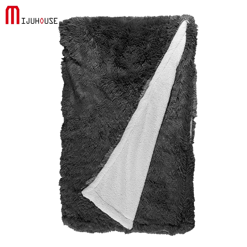 

Velvet Mink Blanket Thick Yarn Dyed Solid Color Gray Pink Claret White Camel Blue Fleece Blankets For Beds Winter Thread Blanket