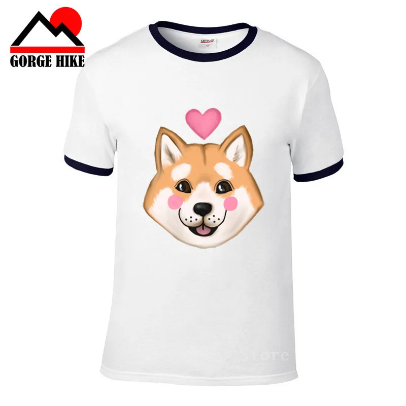 Японская akita Pet Harajuku Мужская забавная голова Doge новая 3D футболка с коротким