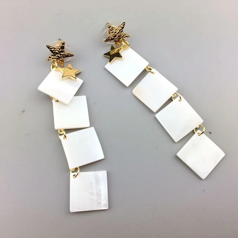

European Fashion Women Jewelry Geometric Long Shell Earrings Many Designs