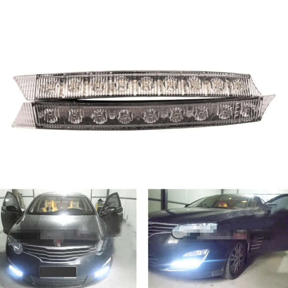

2Pcs Car 9 LED Daytime Running Light DRL Fog Lamp DayLights 12V For A1 A3 A4 A5 Q3 A8 Q5 R8 Sedan