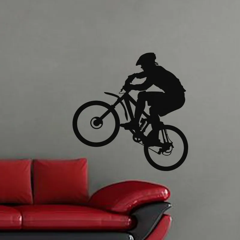 

Mountain Cycling Wall Art Decal Extreme Sports Enthusiasts House Living Room Bedroom Decor Vinyl Removable Wall Stickers ZA221