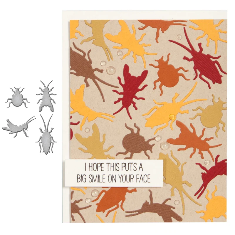 

Insect Bugs Decoration Metal Cutting Dies Stencils for Scrapbooking Embossing Die Paper Cards Making Album Decorative New 2019