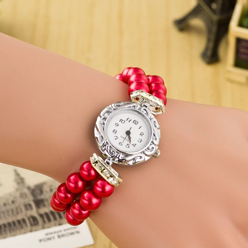 2017 New Arrival Quartz Watch Women Luxury Brand JW Pearl Crystal