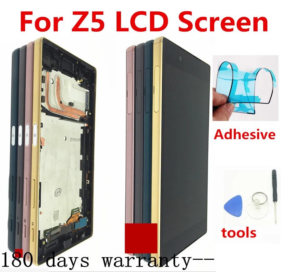 Beste Voor Sony Xperia Z5 E6633 E6683 Lcd Touch Screen Digitizer Vergadering Met Frame Dual Card 1920*1080 Voor 5.2 \