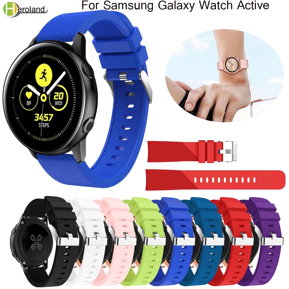 

watch strap 20mm for Samsung Galaxy Watch Active Band/ Galaxy 42mm watches strap Replacement sport silicone Bracelet wristband