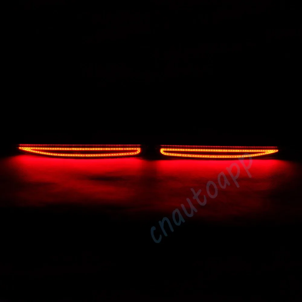 Светодиодный задний бампер Аварийные огни автомобилей тормозной фонарь удара Бег свет вся поверхность светящиеся для Mazda 6 (одна пара)