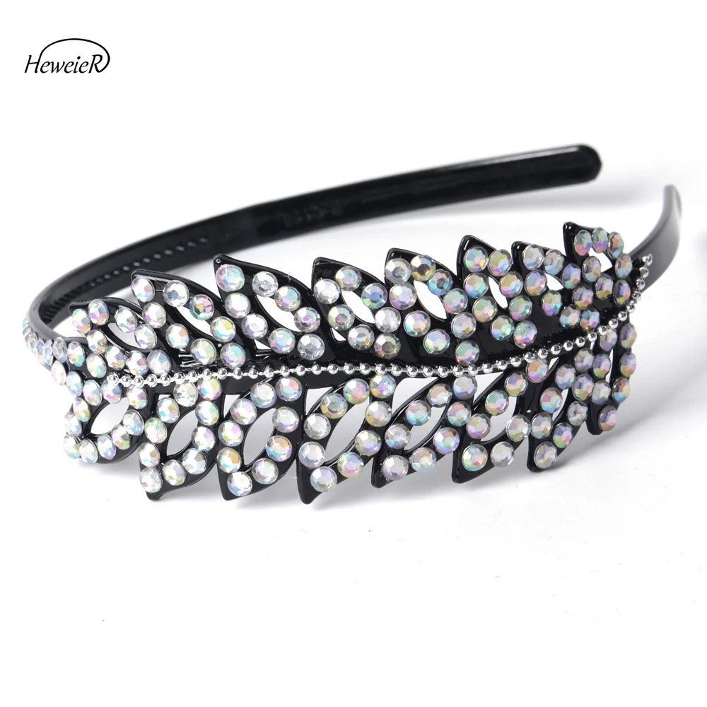 

Lady Women Accessories Plastic Crystal Stones Rhinestone Hollow Hairband Headband Hairpiece Headdress Headwear Hair Hoop Clip
