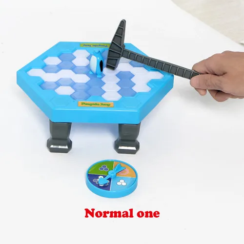 Ледяная Битва Сохранить Пингвин классическая игрушка набор 2 стиля мини/нормальный набор, заинтересованная игра семья детей смешная игра стук пингвин - Цвет: normal