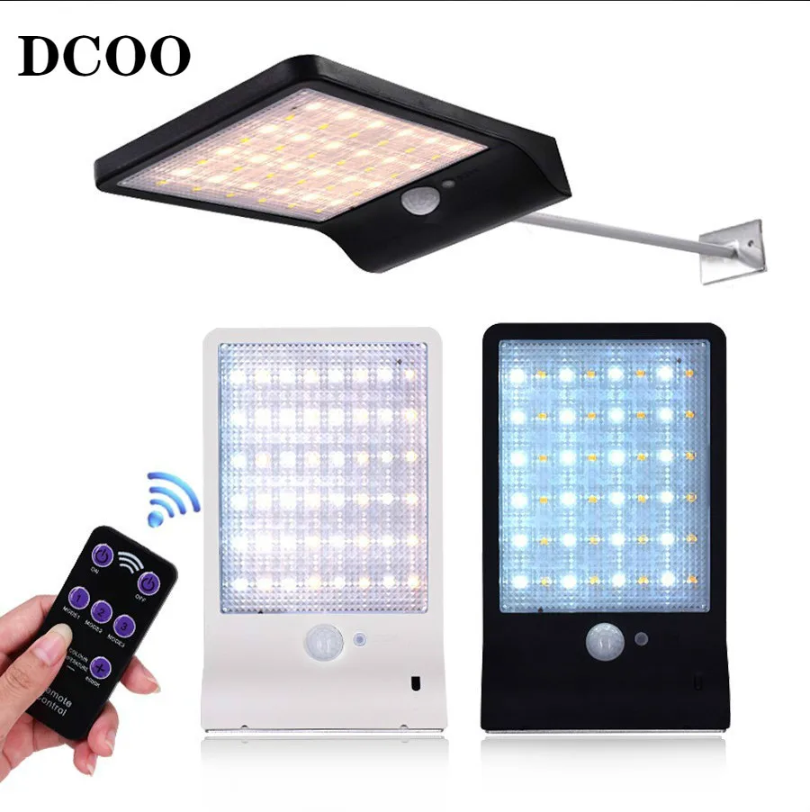 

DCOO 48 LED Solar Lamp Adjustable Controller With Motion Sensor Lights 3 Modes Of Light Waterproof Outdoor Garden Wall Street