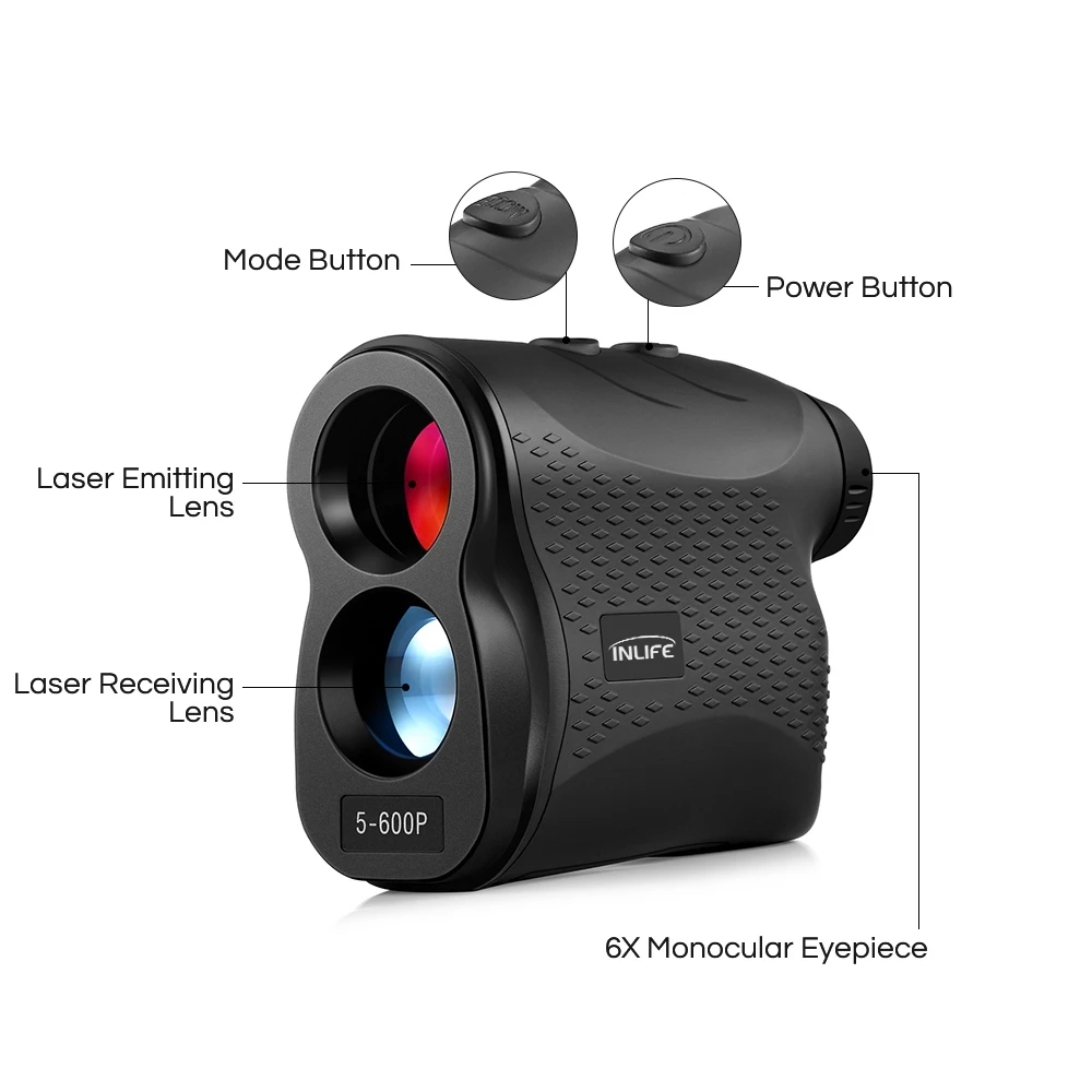 5- 600P 600m Digital golf Telescope Laser Rangefinder Laser Distance Meter 6X Monocular Golf hunting Range Finder Speed Tester