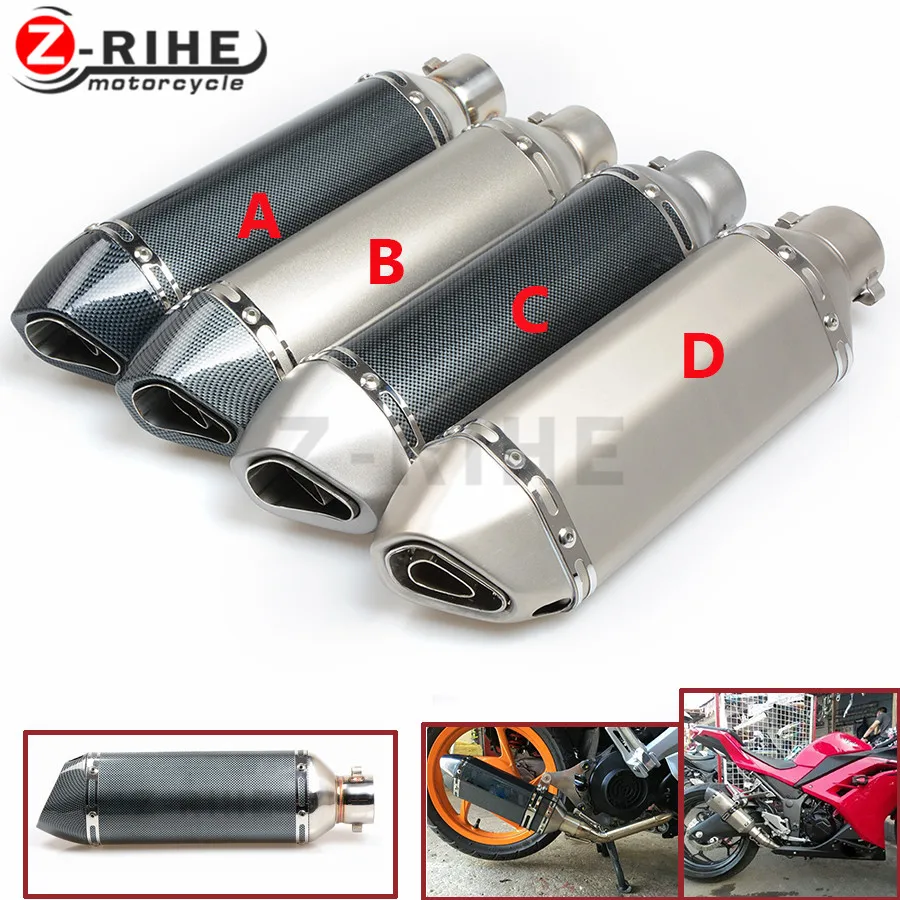 for z800 36-51mm universal Motorcycle Exhaust pipe muffler   For Honda CB1000R CB 1000R CBR1000RR CBR 1000 RR FIREBLADE Red
