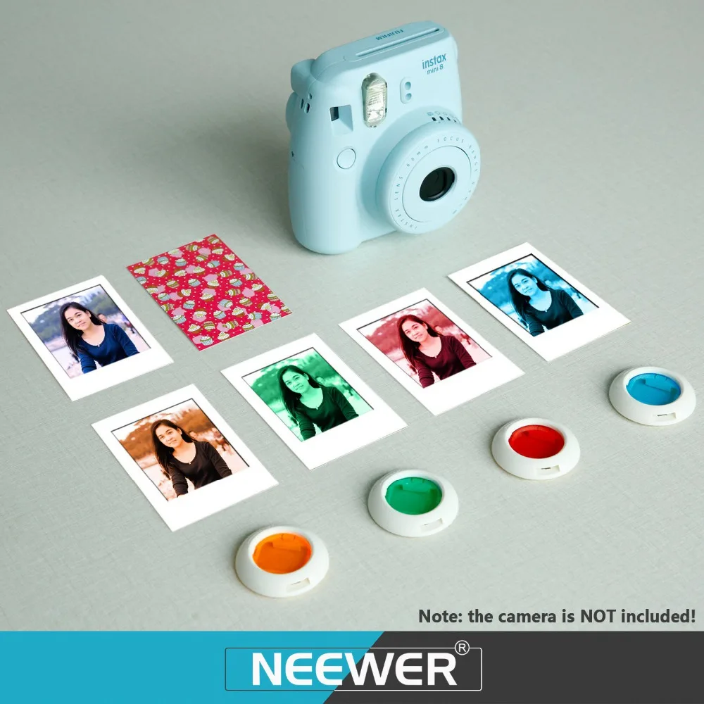 Комплект аксессуаров Neewer 27 в 1 для Fujifilm Instax Mini 8/8s: чехол + объектив селфи цветные