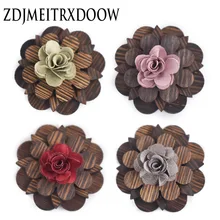 Ручной работы в стиле ретро деревянная брошь высококачественный Американский дерево венге аксессуары галстук-бабочка, костюм платье праздничный корсаж