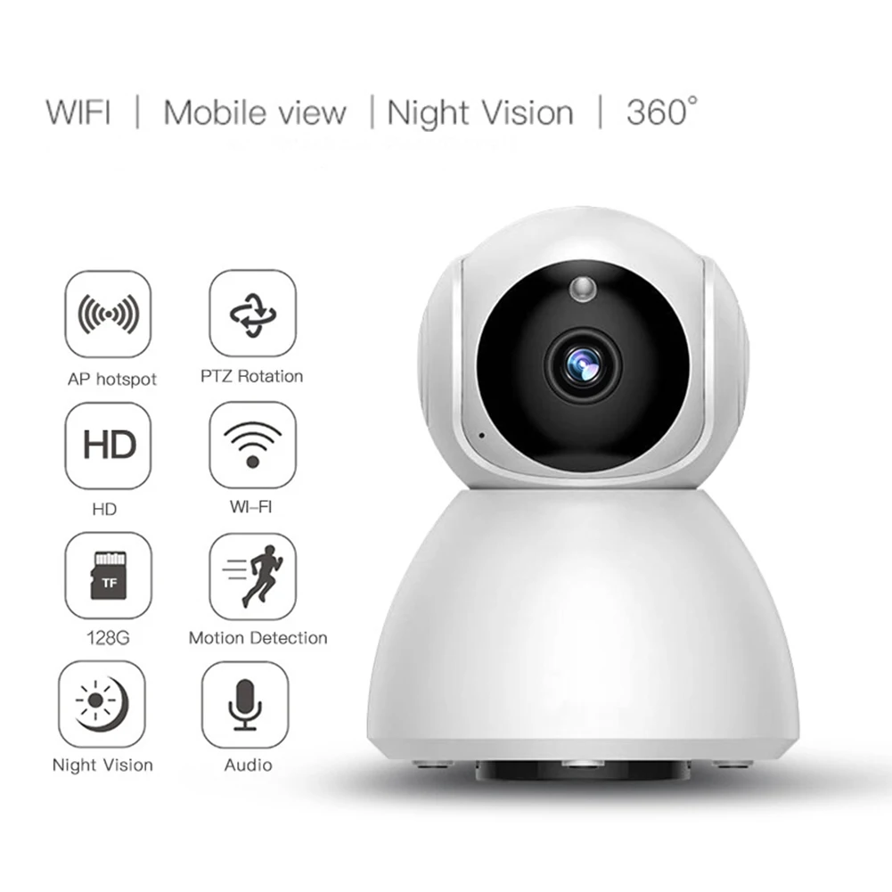 

HD Wireless Security Webcam IP Camera Alarm Night Vision Smart Baby Video Home Monitor Surveillance Audio Pet Indoor