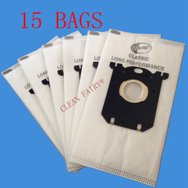 

Free shipping 15pcs Vacuum Cleaner Bags Electrolux S-bag for FC8020 FC8130 FC8350 FC8404 HR8300 AEG Tornado Volta standard bag